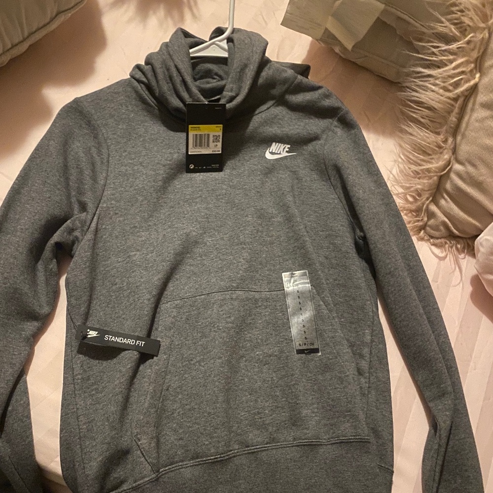 Brand new (w/ tags), dark gray Nike hoodie size small pullover